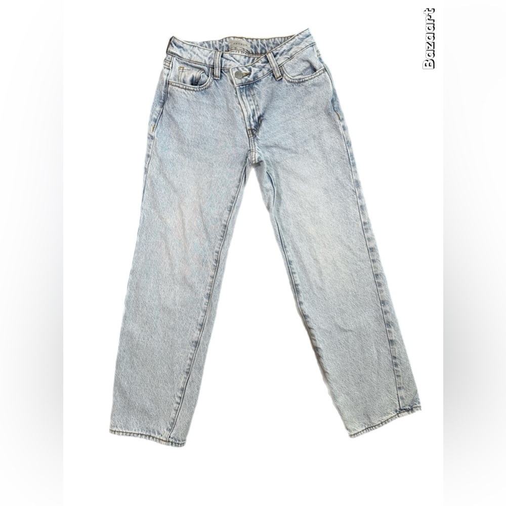 Pacsun women’s 90’s straight leg cross over jeans size 22 light wash trendy
